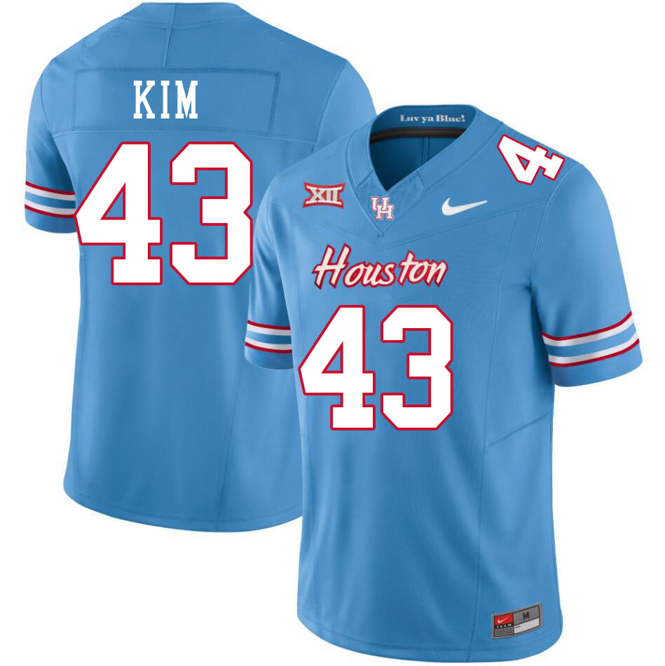 Joseph Kim Houston Jersey,Houston Cougars #43 Joseph Kim Jersey Youth College Uniforms-Oilers